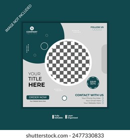 Social media post design, Digital marketing agency and corporate social media post design, square web banner design template