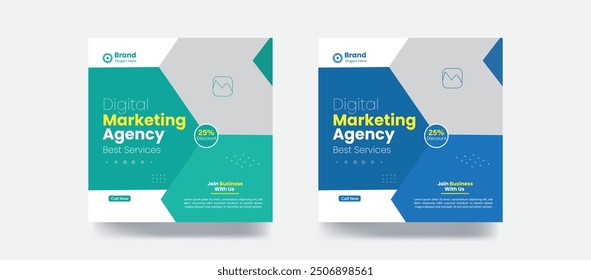 Social Media Post Design digitale Marketing- und Geschäftsförderungsvorlage