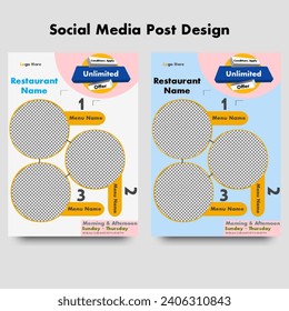 Social media post design eps 