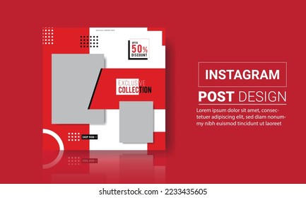 Social media post design for exclusive collection