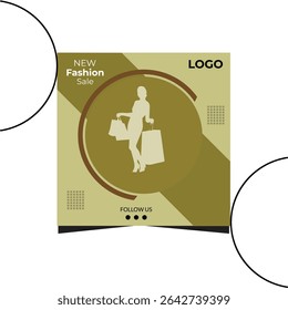 social media post design with fashion