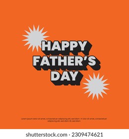 Social Media Post design for Father's Day - Square format with colored background