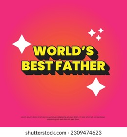 Social Media Post design for Father's Day - Square format with colored background