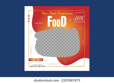 Social Media Post Design For Food Menu.