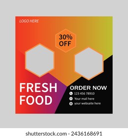  social media post design food