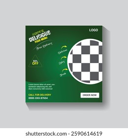 Social Media Post Design and Food Menu