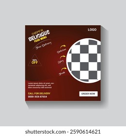 Social Media Post Design and Food Menu