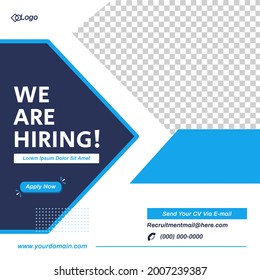 Social Media Post design. Job recruitment design for companies or agency. Good template for advertising on social media