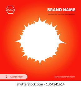 Social media post design for marketing and brand business. Vector template,  product branding blank design    