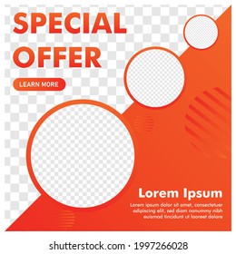 social media post design. promotion banner. ready use  vector design template.