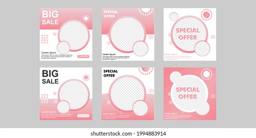diseño de publicaciones en medios sociales. plantilla de diseño vectorial de uso inmediato.
