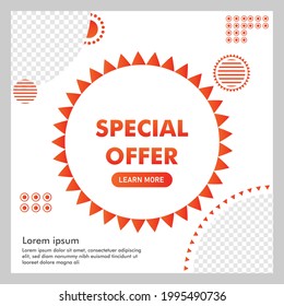 social media post design. ready use vector design template.