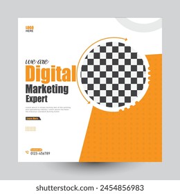 Social Media Post design. Set design of social media advertisement with white background.