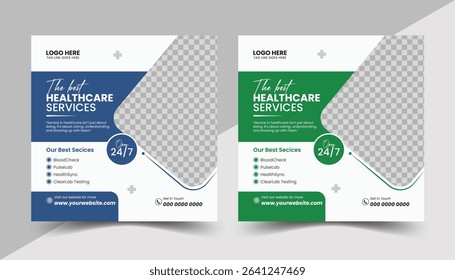 social media post design with square shapes.