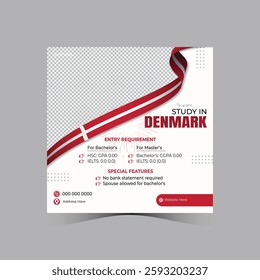 Social Media Post Design For Study in Denmark 