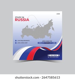  Social Media Post Design For Study in Russia