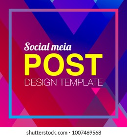 Social media post design template. 