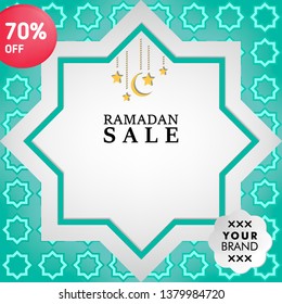 Social media post design template for ramadan event