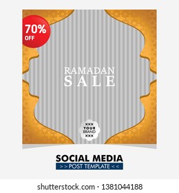 Social media post design template for ramadan event