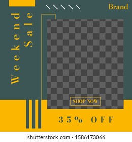 social media post design template with colorful color.  can used for sale Banners, Labels And Stickers. Vector Illustration. 