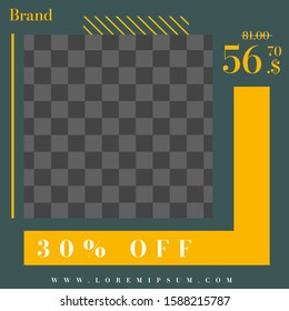 social media post design template with colorful color.  can used for sale Banners, Labels And Stickers. Vector Illustration. Minimal design
