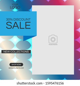 A social media post design template. 