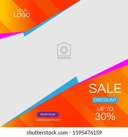 A social media post design template. 