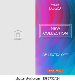 A social media post design template.