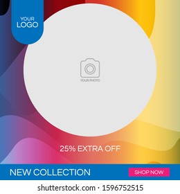 A social media post design template.