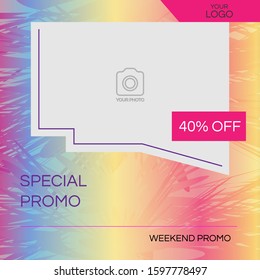 A social media post design template.