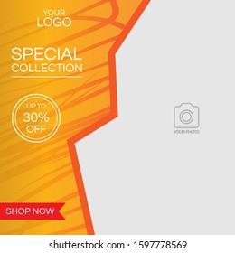 A social media post design template.
