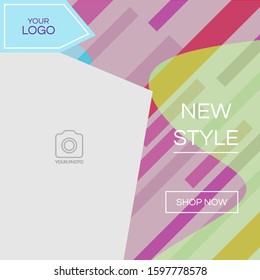 A social media post design template.