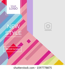 A social media post design template.