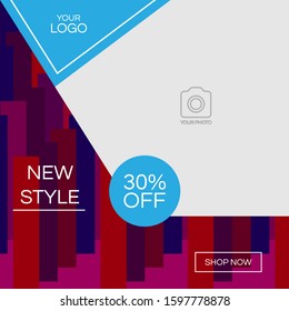 A social media post design template.