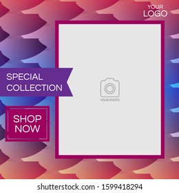 A social media post design template.