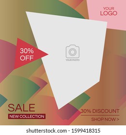 A social media post design template.