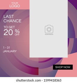A social media post design template.