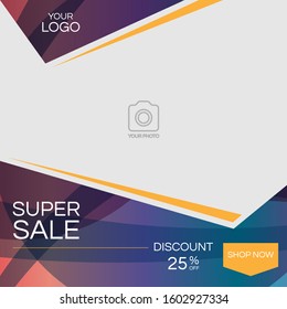 A social media post design template.