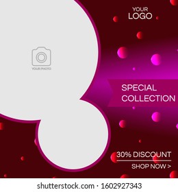 A social media post design template.