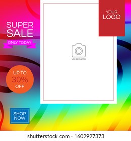 A social media post design template.