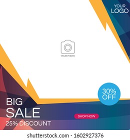 A social media post design template.