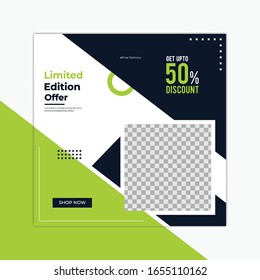 Plantilla De Diseño De Publicaciones En Medios Sociales, Banner Plaza Promocional De La Venta De Moda, Cartel De Publicidad