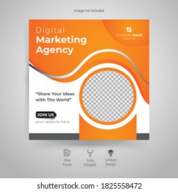 Social media post design template Slides abstract Unique Editable modern Social Media banner Elegant sale and discount promo - Vector. fashion sale social media post design. 