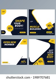 social media post design template Premium Vector