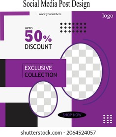Social media post design template