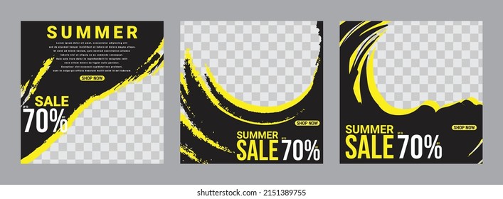 Social media post design template with grunge effect, editable vector, ready to print, also suitable for brochure, flyer, poster, pamphlet, etc.
