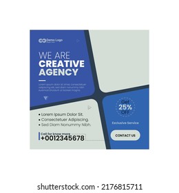 Design-Vorlage für Social Media-Post. Es wurde in Adobe Illustrator hergestellt. Einfach Layout ändern. Danke. 