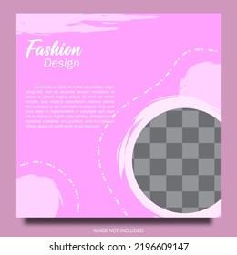 Social media post design template, with wavy style, suitable for promoting your business on social media