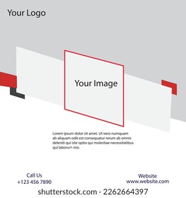 Social media post design template with modern theme and design illustration and vector