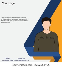 Social media post design template with modern theme and design illustration and vector